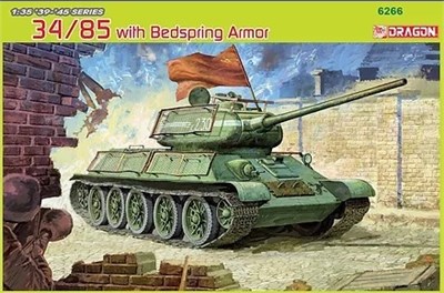 6266  техника и вооружение  Танк 34/85 with Bedspring Armor  (1:35) 89195862662