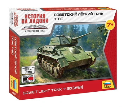 6295  техника и вооружение  Советский лёгкий танк Т-80  (1:100) 4600327062956