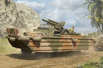 63540  техника и вооружение  GMC DUKW-353 with 105mm Howitzer  (1:35) 9580208635408