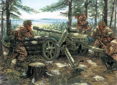 6460  техника и вооружение  PAK 97/38 AT GUN with crew (1:35) 8001283064606