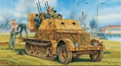 6533  техника и вооружение  САУ 1/35 Sd.Kfz.7/1 2cm Flakvierling 38 w/Armor Cab  (1:35) 89195865335