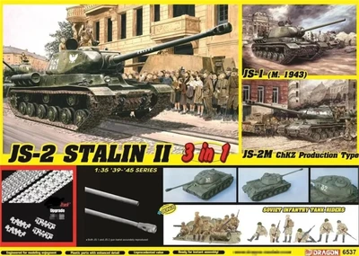 6537  техника и вооружение  JS-2 Stalin II + Soviet Infantry Tank Riders (3 in 1)   (1:35) 89195865373