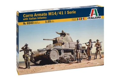 6543  техника и вооружение  CARRO ARMATO M14/41 l SERIE with ITALIAN INFANTRY  (1:35) 8001283065436