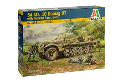 6561  техника и вооружение  Sd.Kfz. 10 DEMAG D7 with German Paratroops  (1:35) 8001283065610