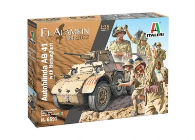 6591  техника и вооружение  Autoblinda AB 41 with Bersaglieri El Alamein  (1:35) 8001283065917