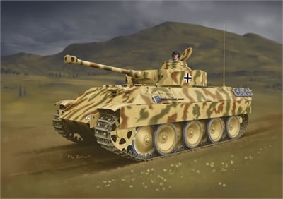 6835  техника и вооружение  Berge-Panther mit aufgesetztem Pz.Kpfw.IV turm als Befehlspanzer  (1:35) 89195868350