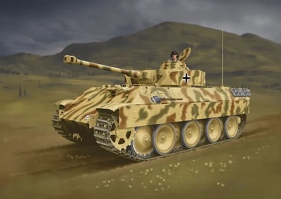 6835  техника и вооружение  Berge-Panther mit aufgesetztem Pz.Kpfw.IV turm als Befehlspanzer  (1:35) 89195868350