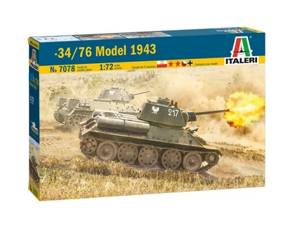 7078  техника и вооружение  Танк-34/76 Model 1943  (1:72) 8001283070782