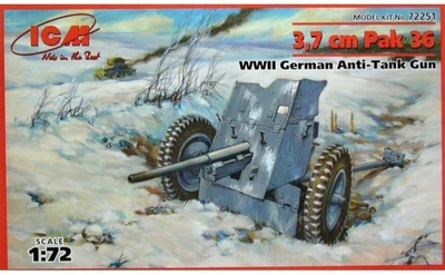 72251  техника и вооружение  Пушка 3,7 cm Пак-36 (1:72) 2000000003825
