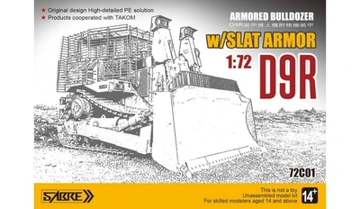 72C01  техника и вооружение  D9R Armoured Bulldozer w/Slat Armour  (1:72) 6971889310204