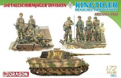 7400  техника и вооружение  3rd Fallschirmjäger Division + King Tiger Henschel. Ardennes 1944 (1:72) 89195874009
