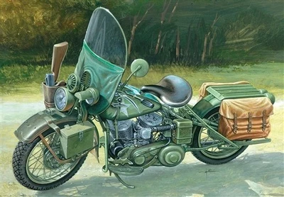 7401  техника и вооружение  Мотоцикл WLA 750   (1:9) 8001283074018