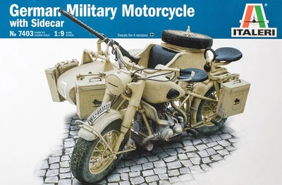 7403  техника и вооружение  German Military Motorcycle with Sidecar  (1:9) 8001283074032