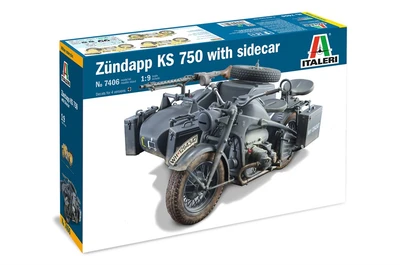 7406  техника и вооружение  ZUNDAPP KS 750 with Sidecar  (1:9) 8001283074063