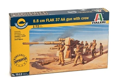 7512  техника и вооружение  8.8 cm Flak 37 AA gun with crew  (1:72) 8001283075121