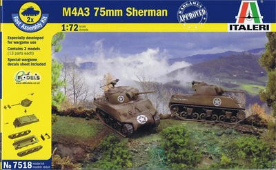 7518  техника и вооружение  M4A3 75mm Sherman (1:72) 8001283075183