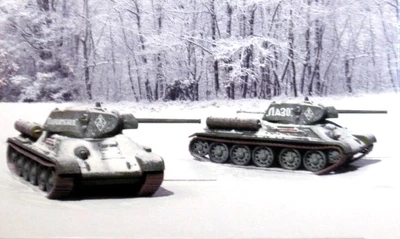 7523  техника и вооружение  Танк-34/76 мод.42  (2 быстросборные модели) (1:72) 8001283075237