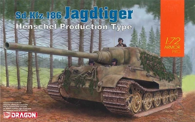 7563  техника и вооружение  САУ Sd. Kfz. 186 Jagdtiger Henschel Production Type  (1:72) 89195875631