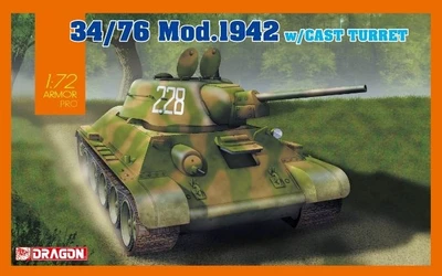 7601  техника и вооружение  Танк 34/76 Mod.1942 w/Cast Turret  (1:72) 89195876010