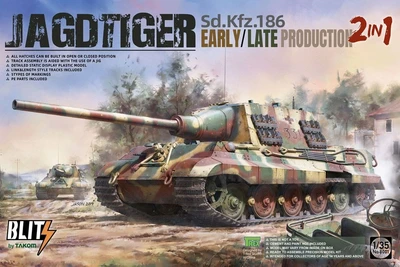 8001  техника и вооружение  Jagdtiger Sd.Kfz.186 Early / Late Production, 2 in 1  (1:35) 4897051421566