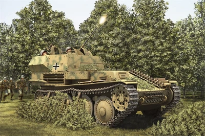 80140  техника и вооружение  ЗСУ German 2cm Flak 38 Pz.Kpfw .38 (t) (1:35) 6939319201409