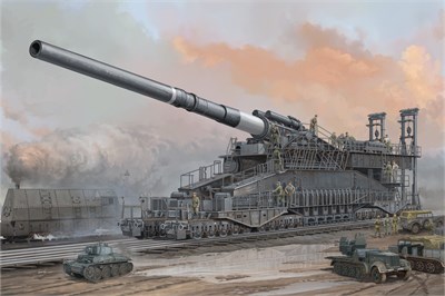82911  техника и вооружение  German 80cm K(E) Railway Gun "Dora"  (1:72) 6939319229113