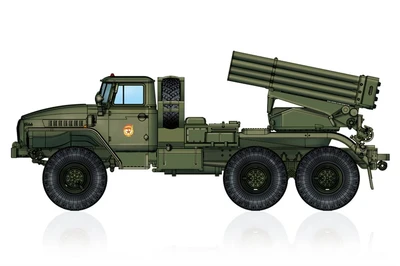82931  техника и вооружение  Russian BM-21 Grad Multiple Rocket Launcher   (1:72) 6939319229311