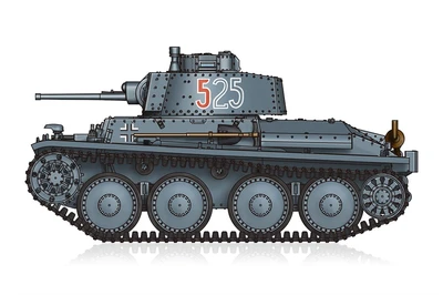 82956  техника и вооружение  German Pz.Kpfw. 38(t) Ausf.E/F  (1:72) 6939319229564