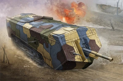 83859  техника и вооружение  French Saint-Chamond Heavy Tank - Medium  (1:35) 6939319238597