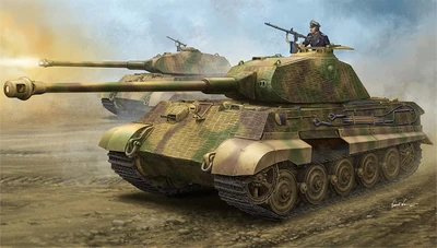 84530  техника и вооружение  German Sd.Kfz.182 King Tiger "Porsche Turret" w/ Zimmerit  (1:35) 6939319245304