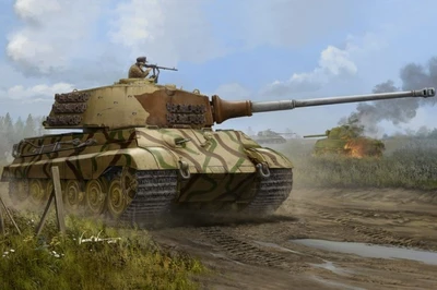 84533  техника и вооружение  PzKpfw. VI Sd.Kfz 182 Tiger II (Henschel July-1945 Prod)  (1:35) 6939319245335