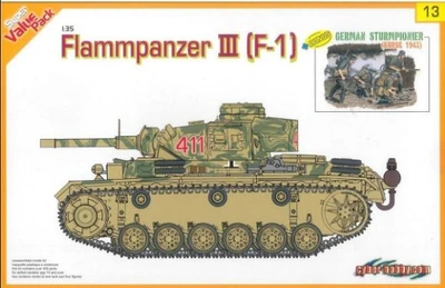 9113  техника и вооружение  FLAMMPANZER III (F-1) + German Sturmpionier (Kursk 1943)  (1:35) 89195891136