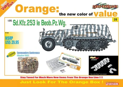9128  техника и вооружение  БТР Sd.Kfz.253 le Beob. Pz.Wg. + Commander Conference Figure Set  (1:35) 89195891280