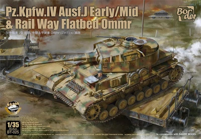 BT-025  техника и вооружение  Pz.Kpfw.IV Ausf. J Early/Mid & Railway Flatbed Ommr Lim Edition (1:35) 6971995749141