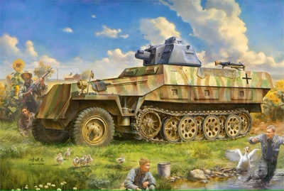 BT-042  техника и вооружение  Sd.Kfz.251 Ausf.D w/ R35 Turret  (1:35) 6971995746744