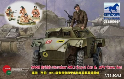CB35009SP  техника и вооружение  WWII British Humber Mk.I Scout Car & AFV Crew Set  (1:35) 6970162330120