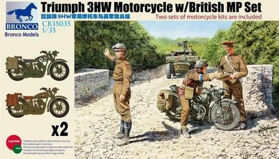 CB35035  техника и вооружение  Triumph 3HW Motorcycle w/British MP Set (1:35) 4544032673819