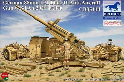 CB35114  техника и вооружение  88mm L71 FlaK 41 Anti-Aircraft Gun w/Sd.Ah.202 Trailer  (1:35) 4544032695736