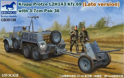 CB35138  техника и вооружение  Krupp Protze L2H143 Kfz.69 (Late version) with 3.7cm Pak 36  (1:35) 4544032770235