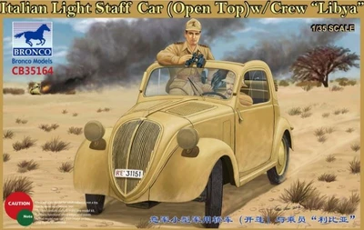 CB35164  техника и вооружение  Italian Light Staff Car (Open Top) w/Crew "Libya"  (1:35) 4544032703158