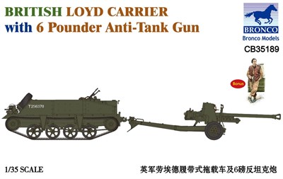 CB35189  техника и вооружение  British Loyd Carrier with 6 Pounder Anti-Tank Gun  (1:35) 6970162330519