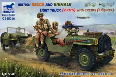 CB35218  техника и вооружение  British Recce And Signals Light Truck (2 Kits) w Crew (5 fig)  (1:35) 4544032780104