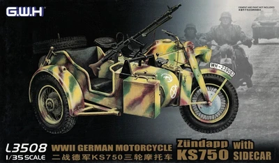 L3508  техника и вооружение  Zundapp KS-750 with sidecar & trailers  (1:35) 6947917000089