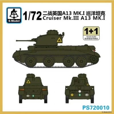 PS720010  техника и вооружение  Cruiser Mk.III A13 Mk.I 1+1 Quickbuild  (1:72) 2000000192758