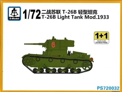 PS720032  техника и вооружение  T-26B Light Tank Mod.1933 1+1 Quickbuild  (1:72) 2000000192833
