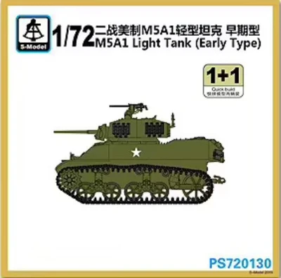 PS720130  техника и вооружение  M5A1 Light Tank 1+1 Quickbuild  (1:72) 2000000193052