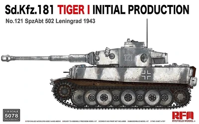 RM-5078  техника и вооружение  Sd.Kfz.181 Tiger-1 Initial prod. No.121  (1:35) 4897062621030