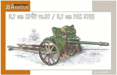 SA35001  техника и вооружение  3.7 cm KPUV vz.37 cannon (3,7 cm PAK 37(t)) Spoke Wheels  (1:35) 8594071085506