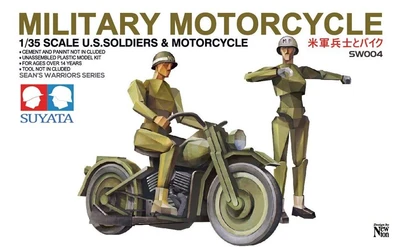 SW004  техника и вооружение  Military Motorcycle (U.S. Soldiers & Motorcycle)  (1:35) 6972444300074