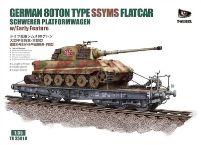 TK3501A-G  техника и вооружение  German 80-ton Type SSYMS Flatcar (Golden Oak Leaf version)  (1:35) 6957678112884
